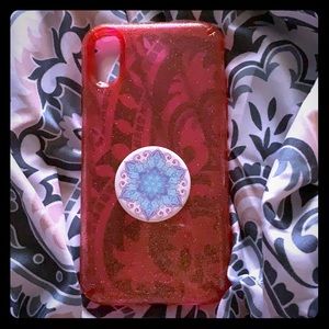 iPhone XR case with pop socket